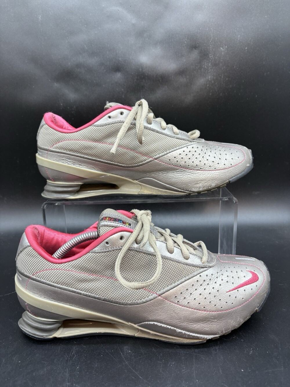 Nike Shox 2007 Y2K Women’s Size 8 Silver Pink Running Athletic Shoes 316585-281